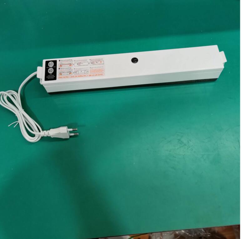 External vacuum packaging machine sealing machine small food preservation automatic plastic sealing machine heat sealing device: Black European 220v