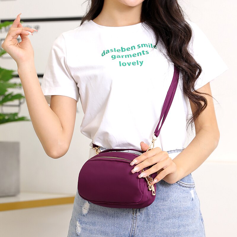 Vrouwen Handtas Composiet Schoudertas Waterdichte Nylon Tas Draagbare Crossbody Bag Mode Wilde Handtas Kitty Portemonnees