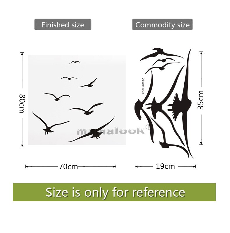 Tree Birds Vinyl wall Stickers For Home Wall Decor Stickers On The Wall Decals Living Room Decor: 05
