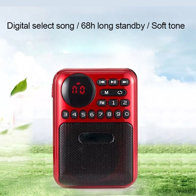 JINSERTA Mini Fm Stereo Radio Draagbare Mode Band Luidspreker USB Mp3-speler Fm Ontvanger Luidspreker