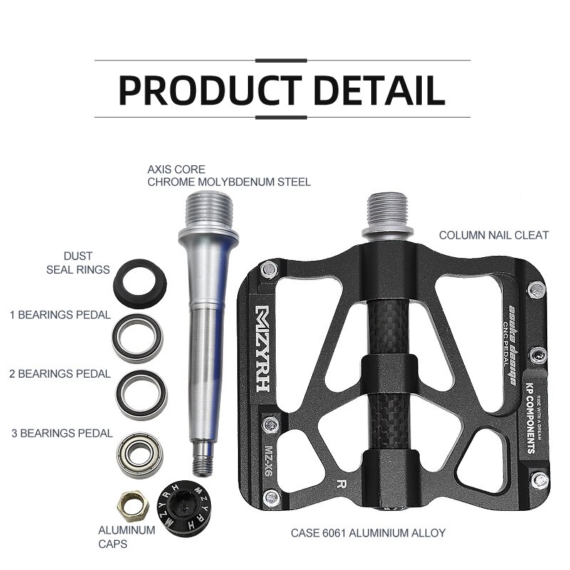 MZYRH-pedales antideslizantes para bicicleta de montaña, accesorio de aleación de aluminio, resistentes al agua, X6