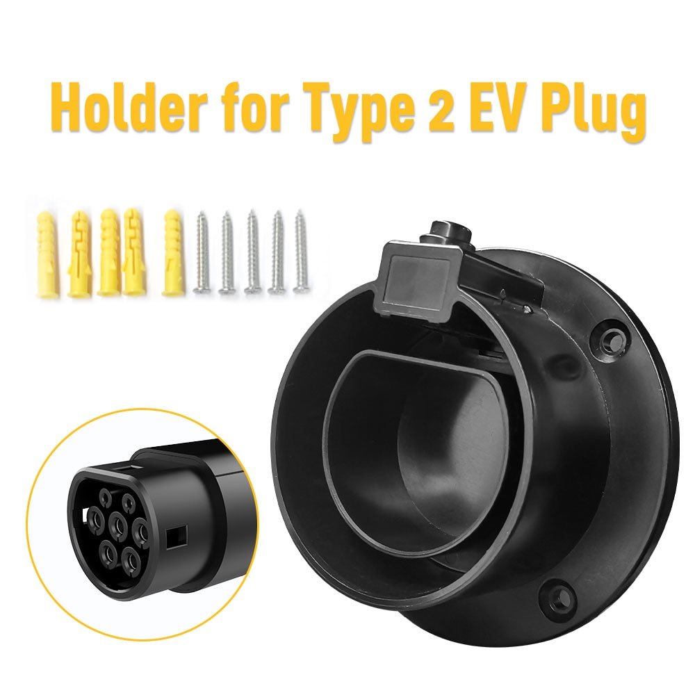Taso 2 ac ev laturin kaapelikotelo tyypin 2 evse iec 62196-2 liittimen pistokkeen pidike valepistorasia