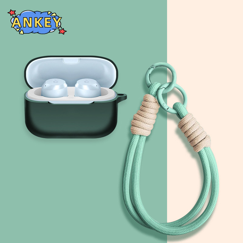 for Anker Soundcore A25i A20i Case Protective Cover with Lanyard Soft Silicone Earbuds Shells Accessories: 3XS / CORAL