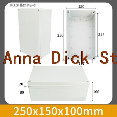 Abs Waterdichte Waterdichte Caisson Junction Outdoor Seal Aansluiten Elektrische Verdeelkast Schakelaar Outdoor Switch Box: 250X150X100MM