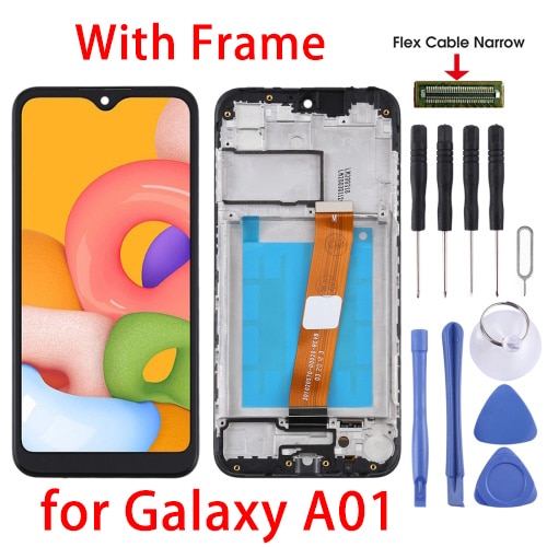 Pantalla LCD de 5,7 pulgadas para Samsung Galaxy A01, montaje completo de digitalizador y marco para Galaxy SM-A015F/DS,SM-A015G/DS,SM-A015M/DS