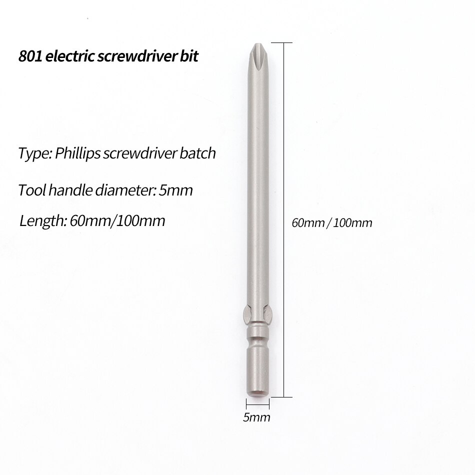 5mm round handle magnetic screwdriver bit 801 Phillips screwdriver bit S2 alloy steel material Screwdriver bit set 60mm/100mm