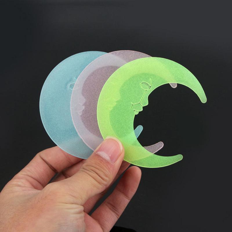 8Cm Stickers Creatieve Moon Glow In The Dark Lichtgevende Op Muurstickers Voor Kinderkamer Woonkamer Muurtattoo home Decoratie