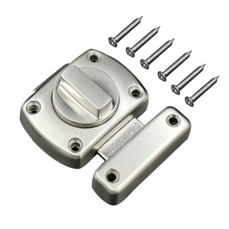 Keyless Twist Locks Zinc Alloy Rotate Bolt Lock Gate Latches Safety Door Lock Privacy Catch Latch fit for Wardrobe