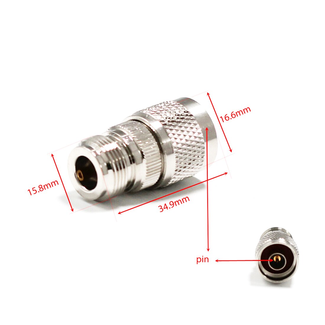 1pc N Male Plug to Female Jack RF Coax Adapter Convertor Connector Coupler Straight Nickelplated