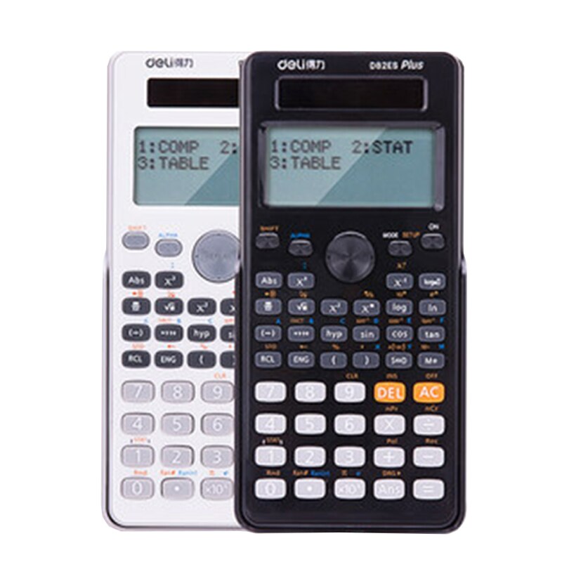 Desktop Dual Power 252 Kinds Function Scientific Calculator Solar+Battery Power 12 Digital 2-Line LCD Display