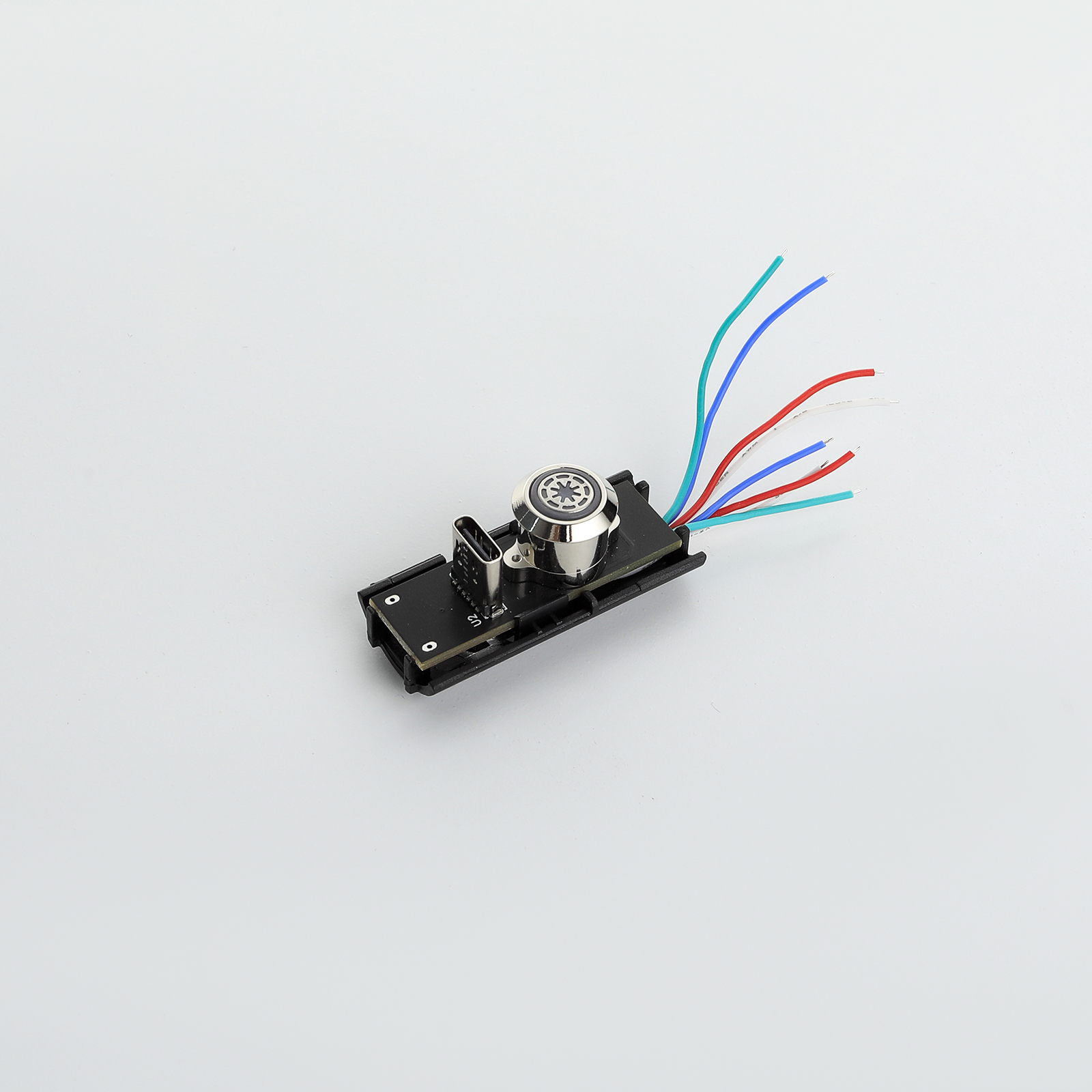 DamienSaber-Port de recharge de type C pour sabre laser, bouton rond, carte son: Black