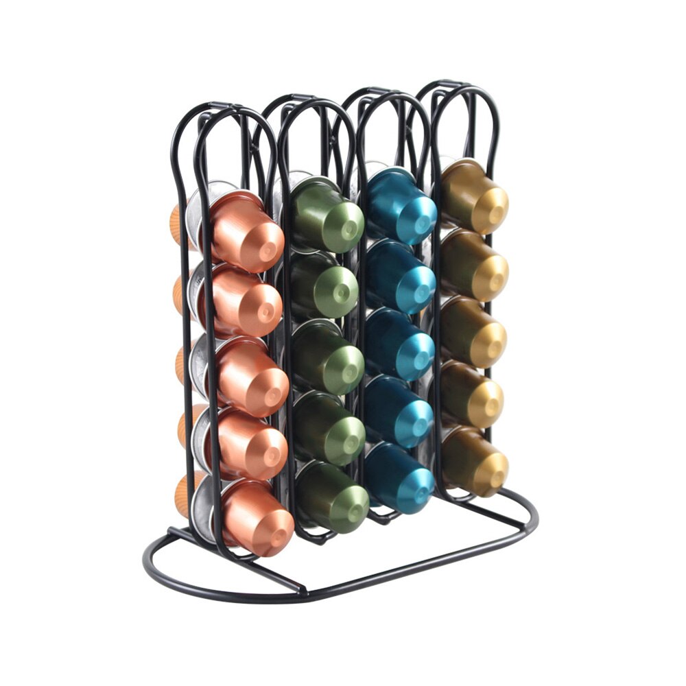 Coffee Pod Drawer Durable Coffee Capsule Holder HoldingMetal Reusable Coffee Capsules Storage Rack