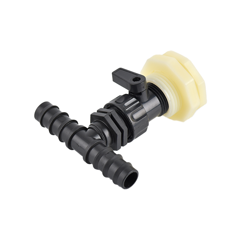 Kit de grifo de Barre de lluvia de PVC, válvula de barril de lluvia de 3/4 pulgadas con adaptador de montaje de mampara para tanques de agua, acuarios, bañeras y piscina