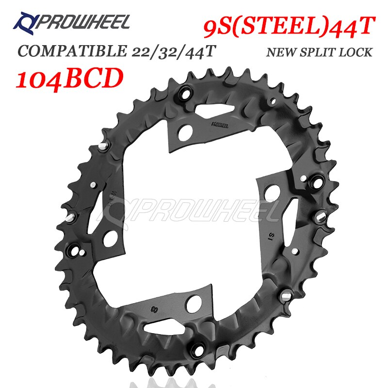 Plato de bicicleta MTB 64/96/104 BCD rueda de cadena 22/24/26/28/32/36/38/40/42/44T piñón de doble/Triple velocidad para diente de reparación de bielas