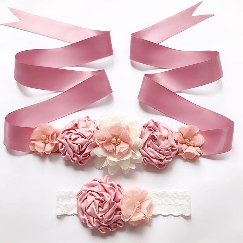 Lila Rosa Cinturones blumen mädchens Blumen Braut Schärpe Braut Gürtel Perlen Hochzeit Gürtel Hochzeit Schärpen für Blume Baby Mädchen b17