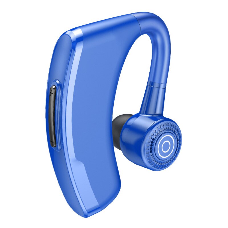 Kabelloses bluetooth-headset, tragbar, universell, einseitig, freisprechfunktion, stereo, kabellos, ohrbügel, handy-anrufe, sport-ohrhörer: Blau
