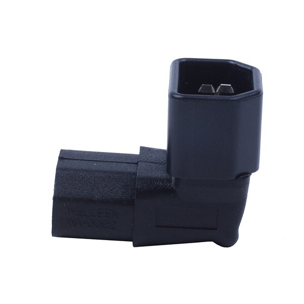 IEC Male C14 to Up Right Angled 90 Degree IEC Female C13 Power Extension Adapter & Right Angled IEC Adapter, Up Angled IEC 320 C