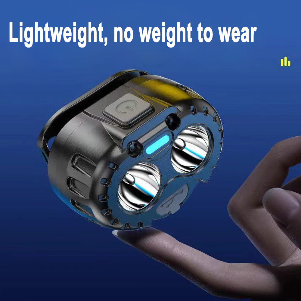 Super Mini LED-koplamp Oplaadbare noodkopzaklamp Krachtige sensor Hoofdlamp Zaklamp Koplampen Voorlantaarn Vissen