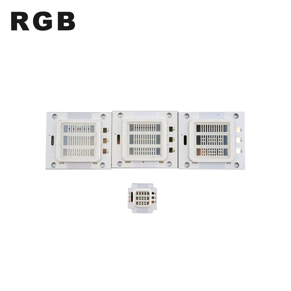 10W 20W 30W 50W RGB LED Chips 450mA 900mA 1800mA COB Light Chips DC6-34V SMD 4640 RGB Light Beads High Power for LED Flood Light