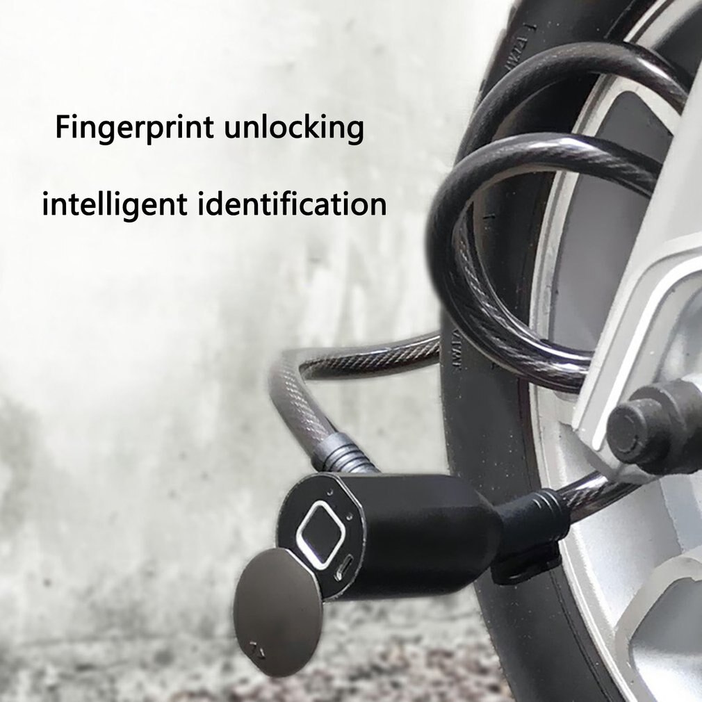 C3 Vingerafdruk Ontgrendelen Smart Lock Usb Opladen Quick Unlock Zinklegering Slot Voor Fiets Mountainbike