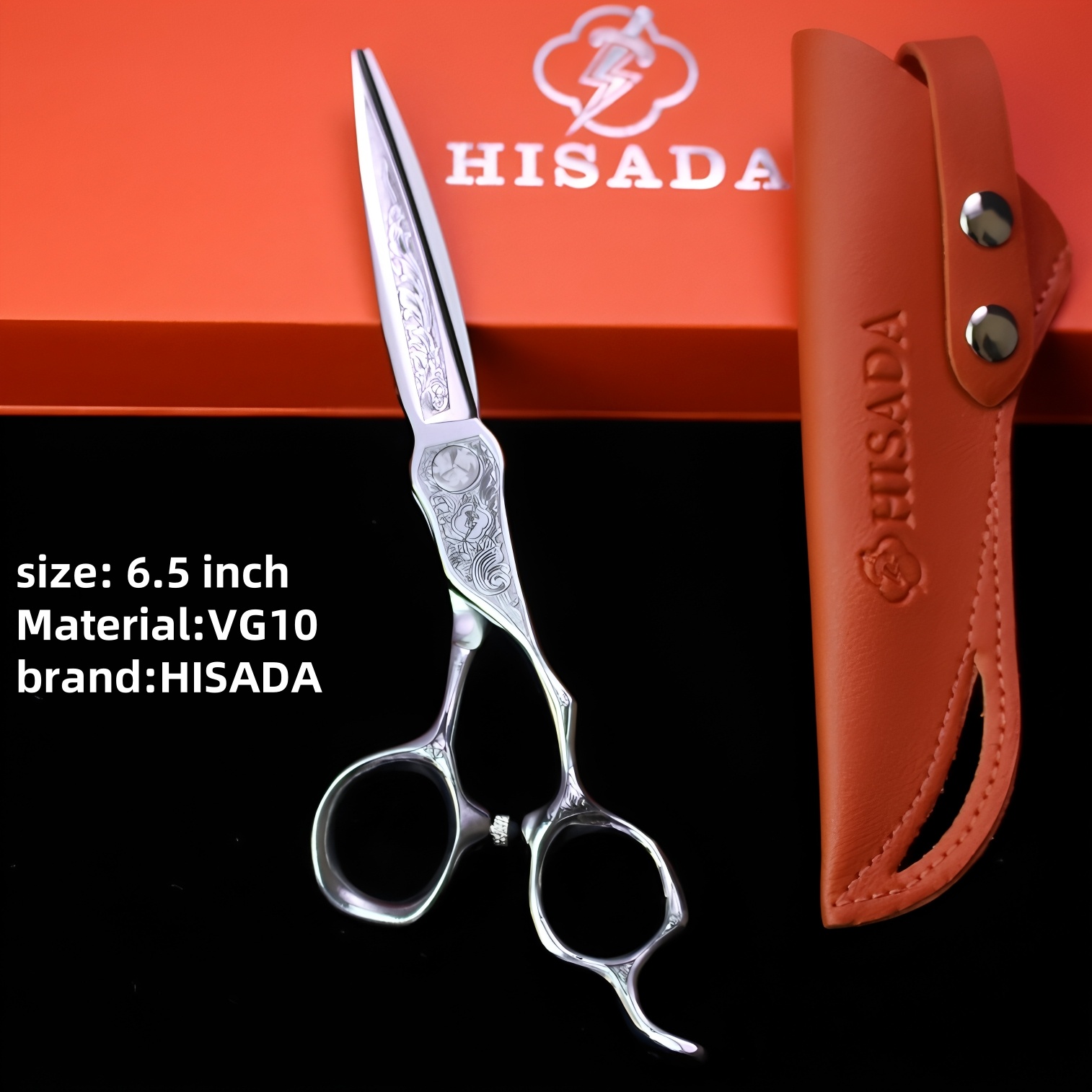 HISADA 6,0-inch VG10 staal Wolfraam Staal Patroon Hoogwaardige schaar Patroon Professionele Kapsalon Top Professionele Schaar