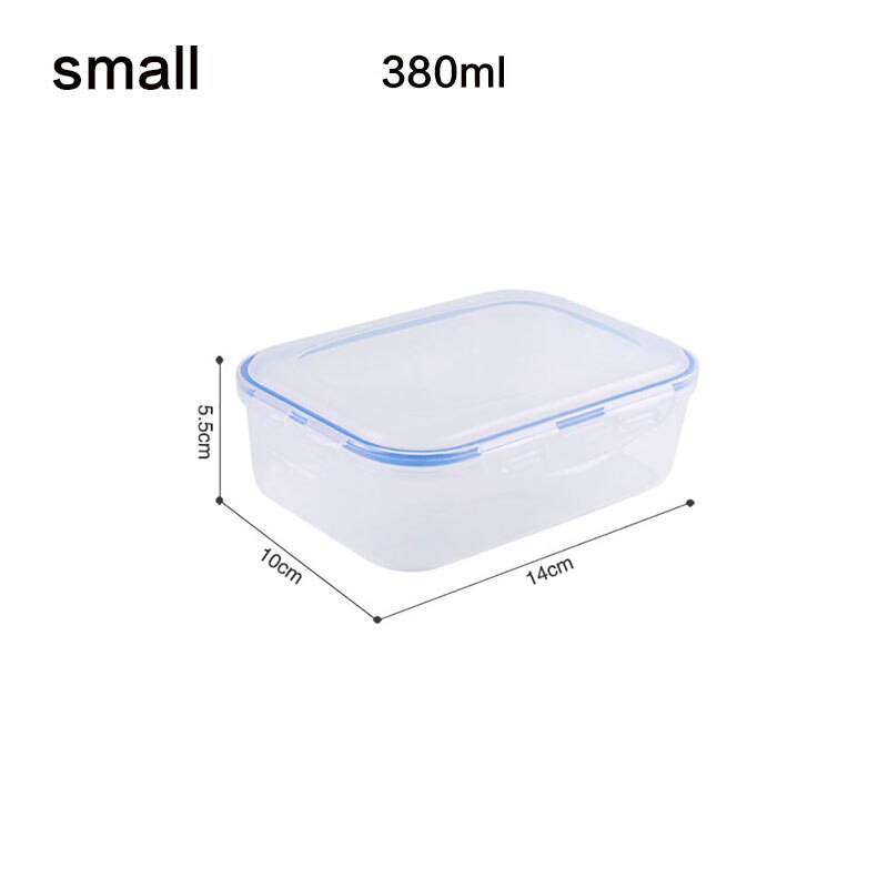 Portable lunch box plastic lunch box meal storage food preparation lunch box reusable microwave oven container household box: 380ml