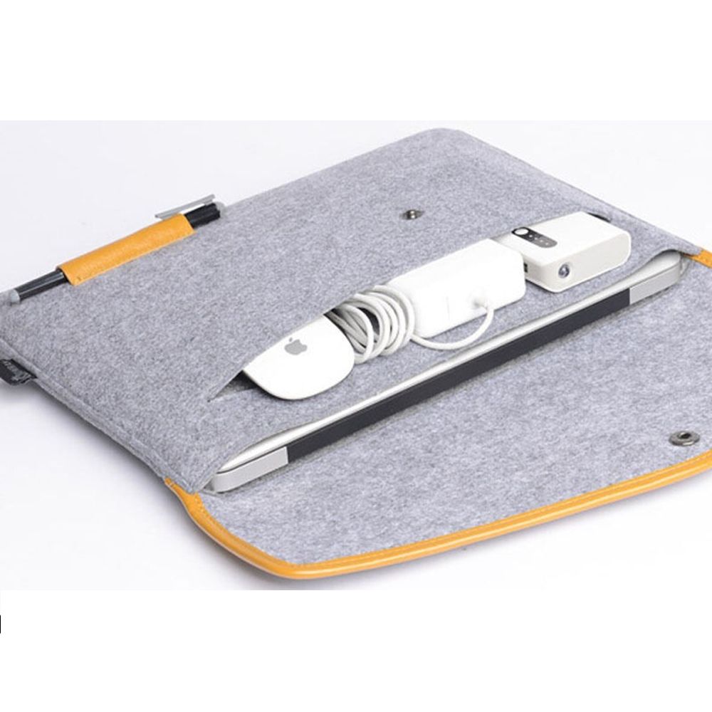 Notebook Laptop Wolvilt Sleeve Tas Voor Macbook Air 11 "13" 15 "Beschermhoes Computer tas Laptop Tas Liner Tas: 13 grey