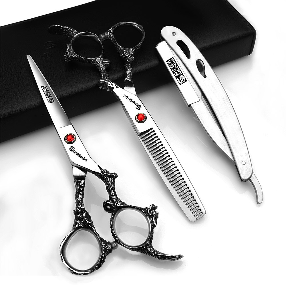 hairdressing scissors 6 inch Hairdressing Scissors Set Salon Stainless Steel Razor cut Haircuts barber Scissors
