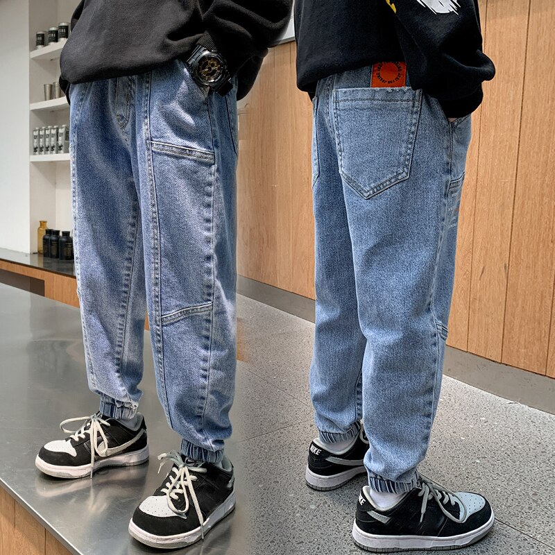 Pantalones vaqueros para adolescentes, ropa informal holgada para niños de 4 a 16 años, ropa de calle que combina con todo, novedad de Primavera de 2022