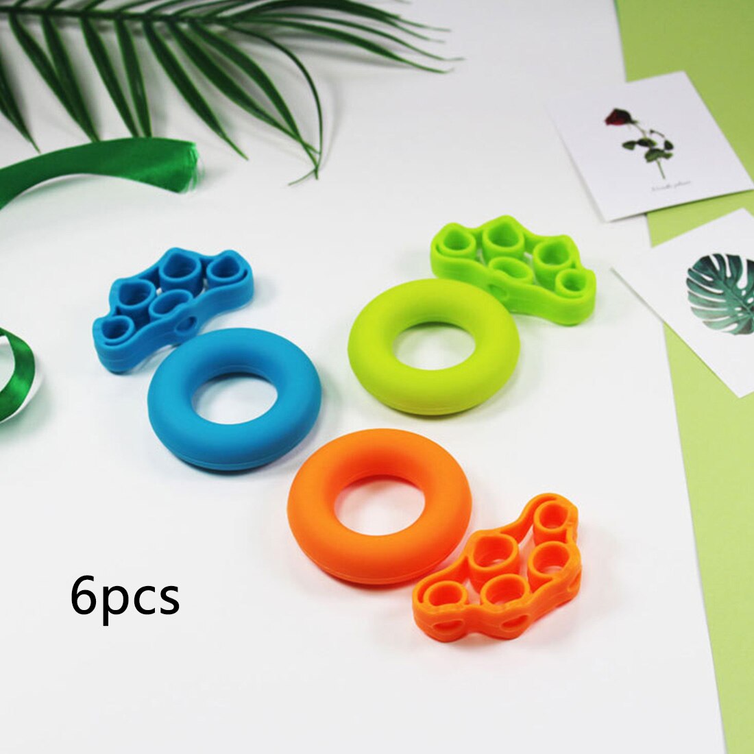 6pcs Finger Stretcher Exerciser Grip Hand Strengtheners Extensor Trainer For Forearm