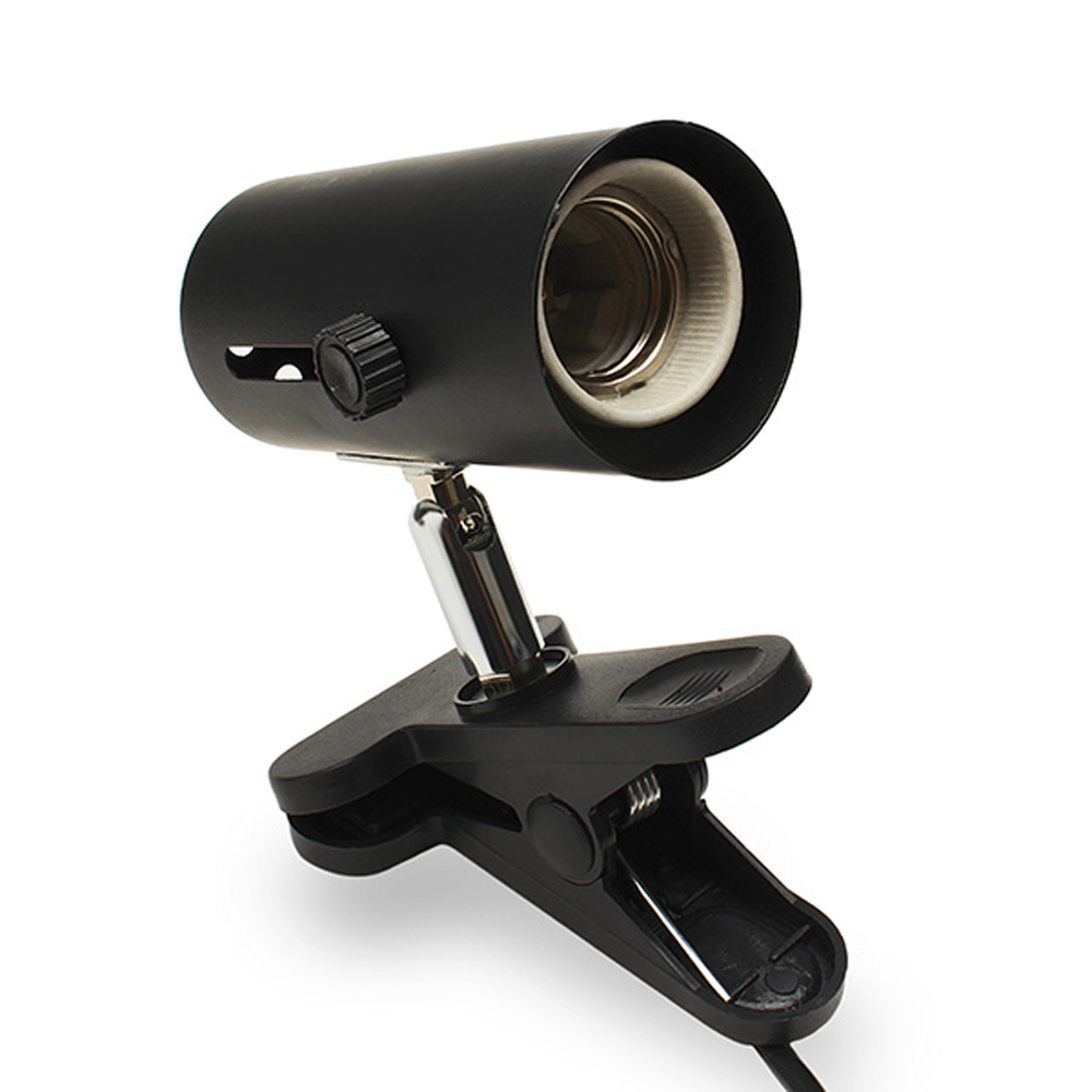 Reptile UVB/UVA Bulb Ceramic Lamp Holder Clip Clamp Lamp Fixture for Turtle Lizard Fish Heat Lamps Habitat Lighting Holder Stand