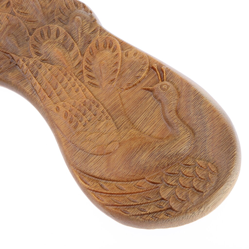 Pente de cabelo antigo de sândalo natural, pente fino de cabelo desembaraçado