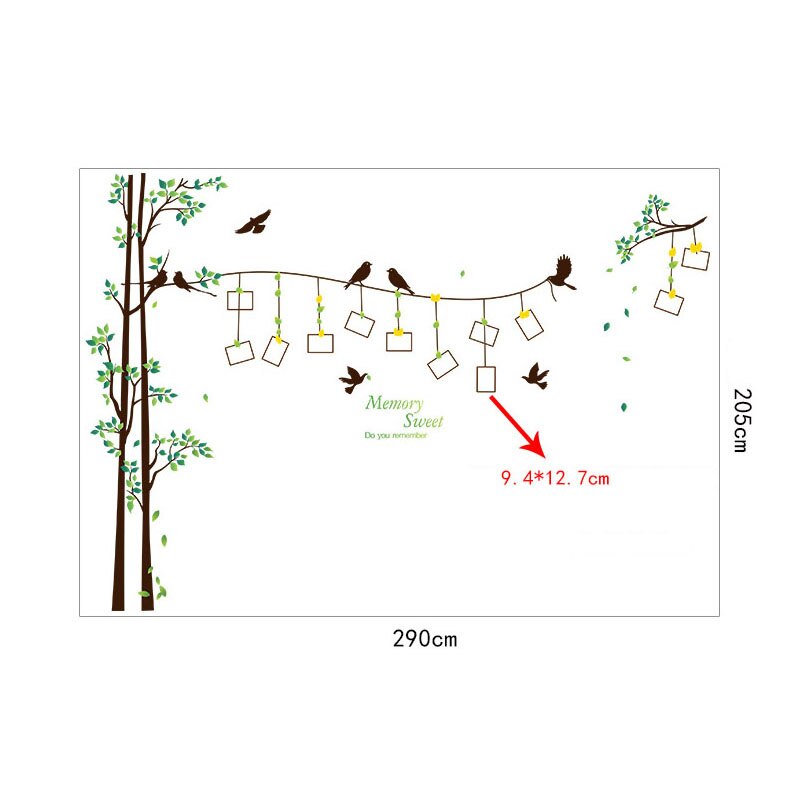 [ZOOYOO] 205*290cm/81*114in large photo tree Wall Stickers home decor living room bedroom 3d wall art decals diy family murals