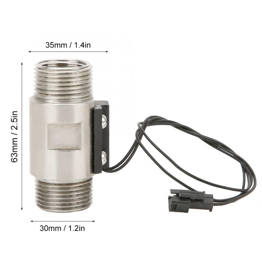 Interruptor de flujo de agua FS-04 G3/4, Tipo de pistón, acero inoxidable 304, rosca macho doble, Sensor de Flujo de Agua