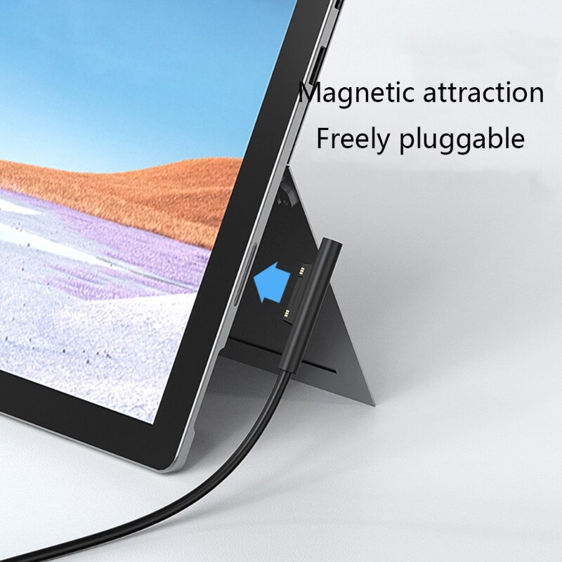 Usb-c power adapter charger charger charging cable for surface pro 7/6/54/3 laptop 1 xcb