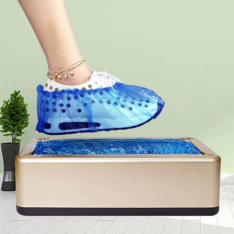 Automatic Shoe Cover Dispenser 100pcs Shoe Covers Automatic Machine One-time Film Machine Foot Set Shoes Home Office