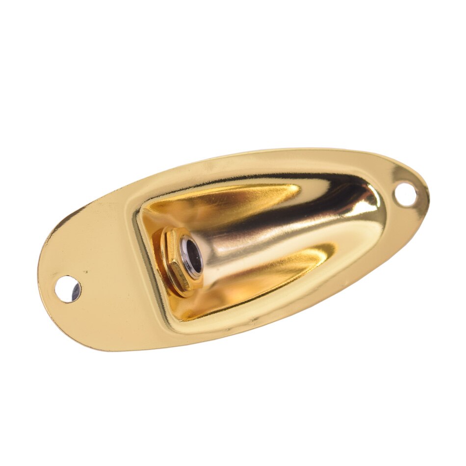 Boat Style 1/4" Guitar Pickup Output Input Chrome Jack Plug Socket for Strat Electric Guitars Guitar Parts: Golden