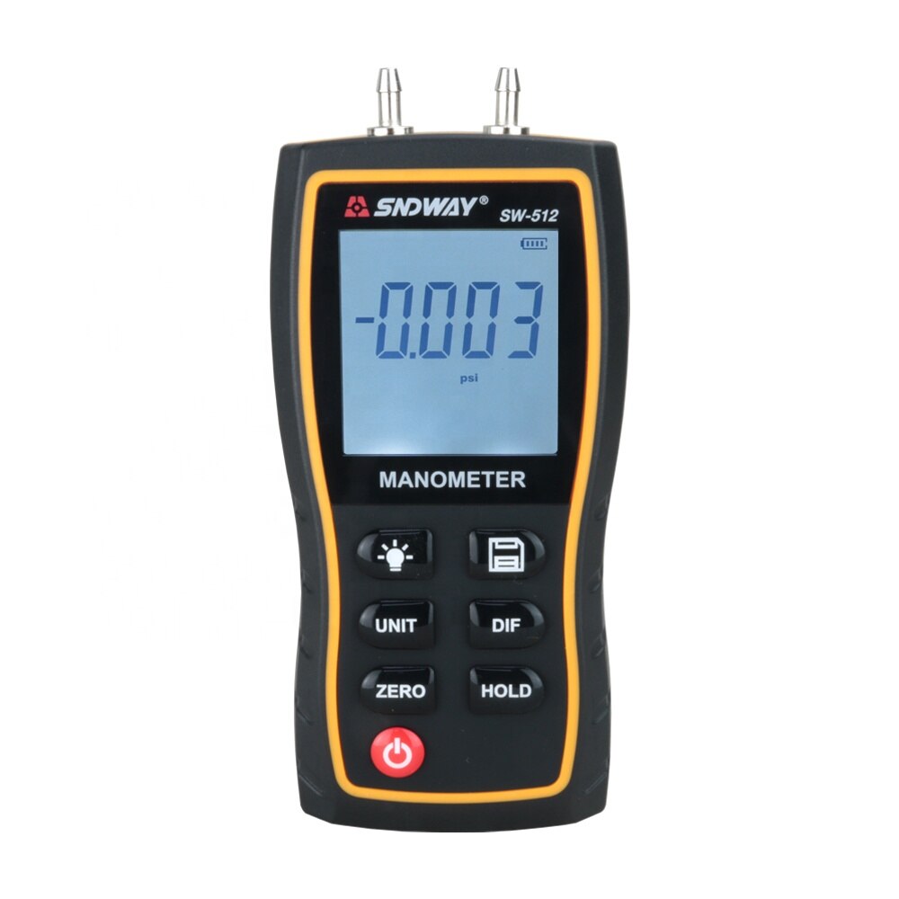 SNDWAY Portable LCD Display Digital Differential Manometer Air pressure Gauges Meter