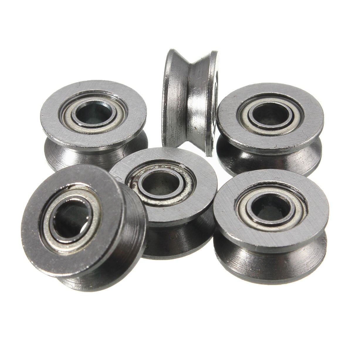 10pcs/sets 624VV Ball Bearings V Groove Pulley Bearing Used In Rail Track Linear Motion System Ball Bearing Hardware
