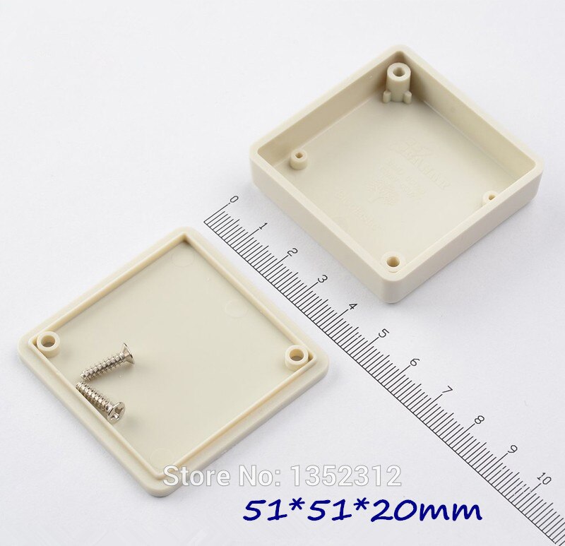 6 pcs/lot 51*51*20mm plastic enclosure ABS project boxes small PLC case for electronics desktop box switch box