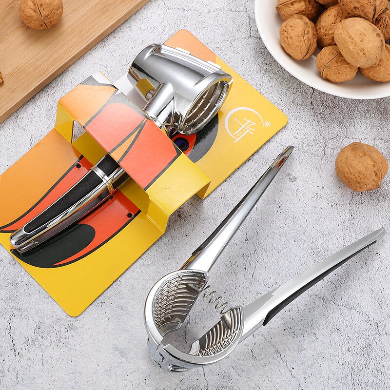 Knäcka mandel valnöt hassel filbert nötter kök nötknäppare sheller clip verktyg klämma tång knäcke pecan hasselnöt köksredskap: Starkt ljus