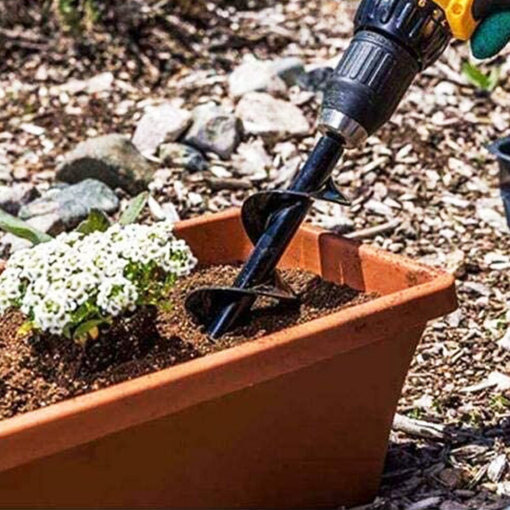 Tuin Vijzel Boor Tool Spiraal Gat Digger Ground Boor Aarde Boor Voor Zaad Planten Tuinieren Hek Bloem Planter Digger