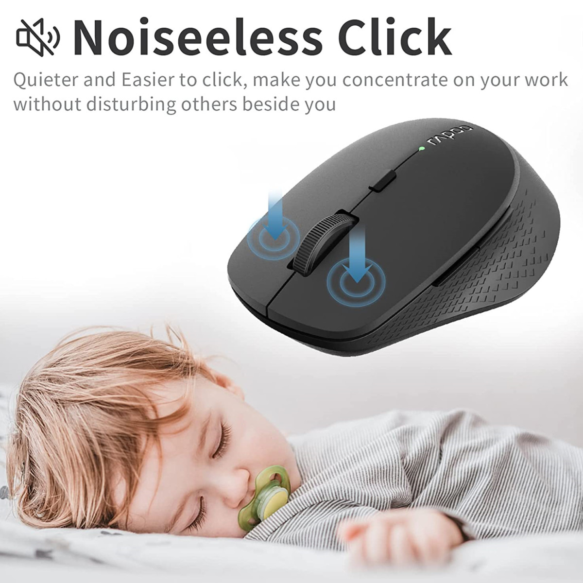 Rapoo M300S/M300W Draadloze Qi Opladen Optische Muis Met 1600Dpi Multi-Mode Bluetooth-Compatibel Voor Computer laptops