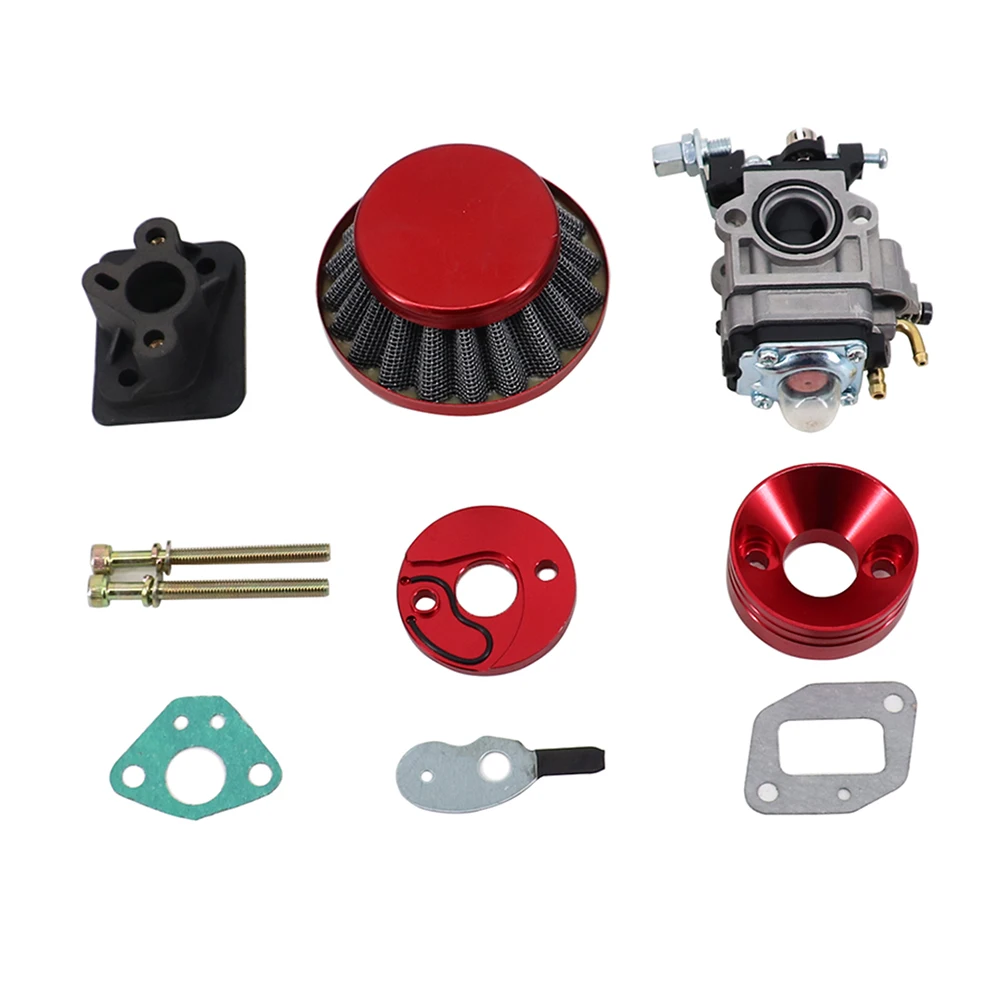 15mm 40-5 Bosmaaier Carburateur Kit Luchtfilter Adapter Plaat Set Fit Voor 2-Takt 43cc 47cc 49cc Benzine Grastrimmer Onderdelen: Army Green