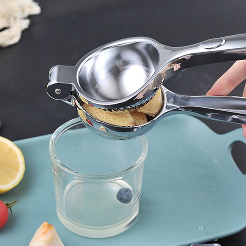 Pinza de limón Manual de acero inoxidable, exprimidor de zumo de fruta y naranja, dispositivo de cocina, exprimidor de frutas, accesorios de cocina,