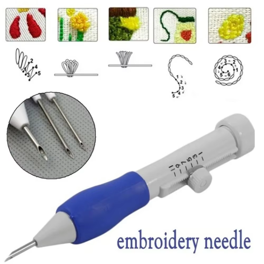 DIY Embroidery Punch Needle Kit Embroidery Pen Set Clothes Hook Embroidery Knitting Sewing Needle Stitching Tool Set