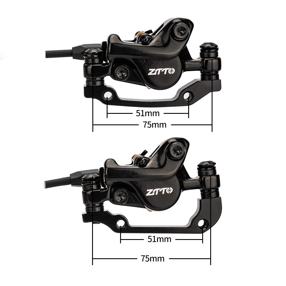 Ztto Mtb Fiets Hydraulische Schijfrem Remklauwen G55 Mountain Fiets Dual Zuiger Linksvoor Rechts Achter Olie Rem
