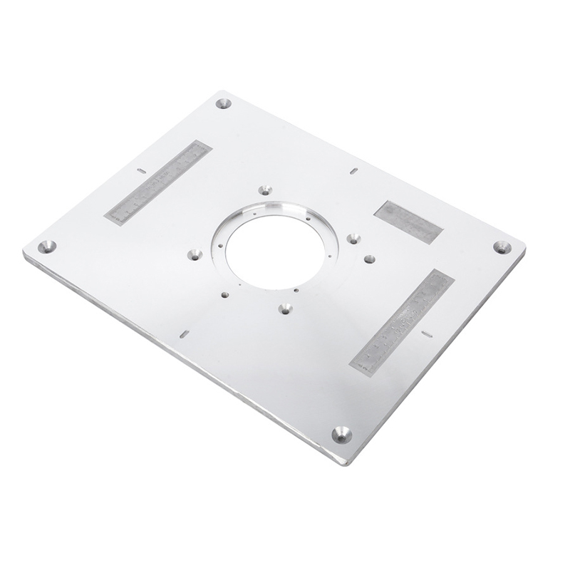 Aluminum Router Adapter Plate Precision Router Table Insert Plate Mounting Base with 2 Rings and Screws for Woodworking Benches