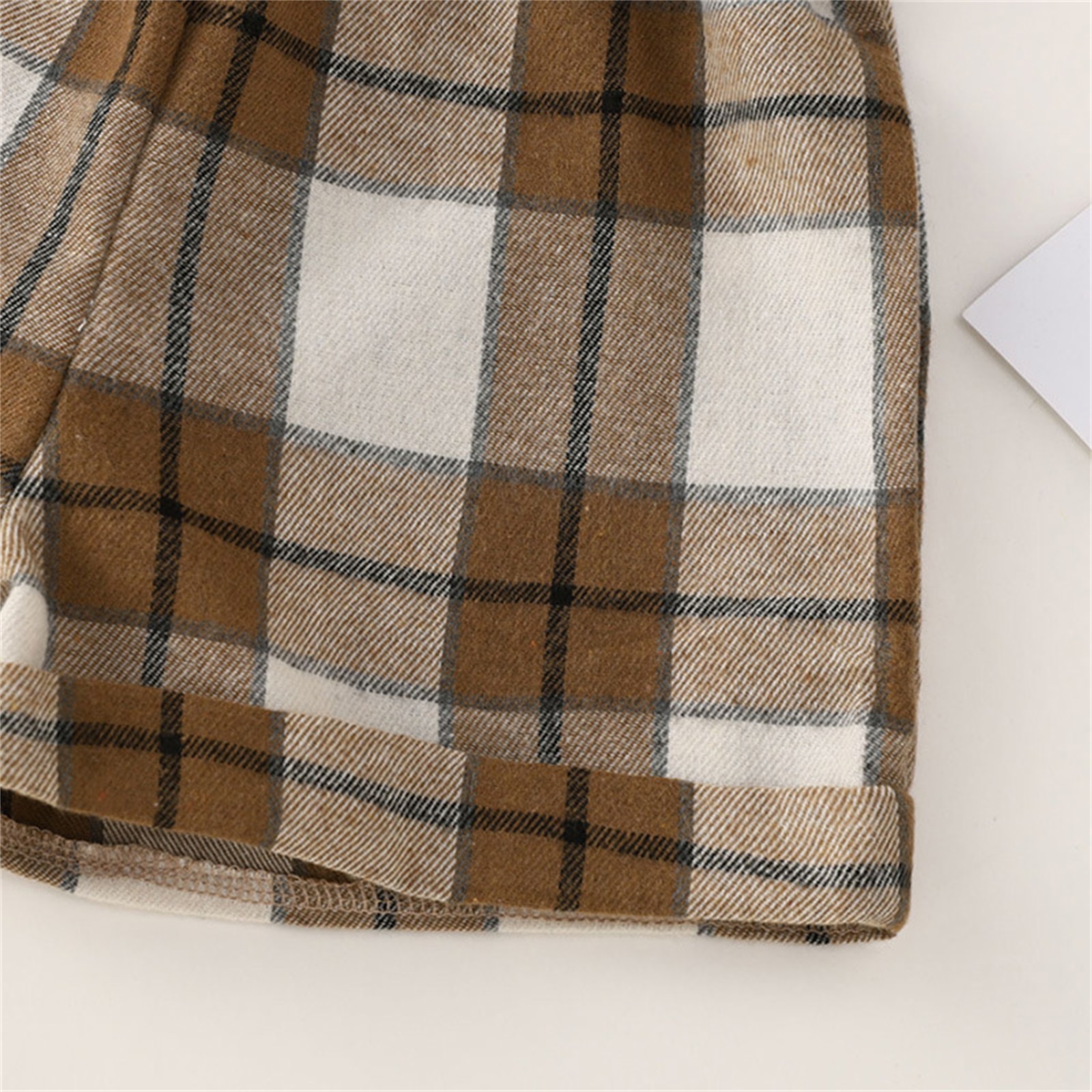 2-6Years Baby Meisje Romper, Korte Mouw Revers Hals Plaid Print Patchwork Peuters Shorts Jumpsuit