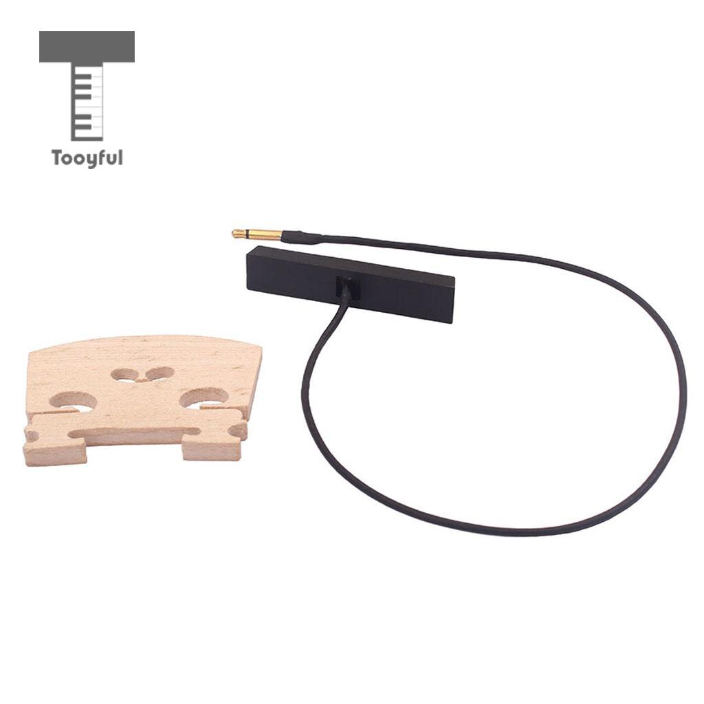 Legetøjs sæt violin bro dobbelt piezo pickup base kit til 4/4 violin bas cello instrument dele tilbehør udskiftning